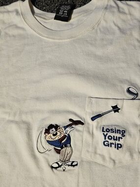 1997 Warner Bros Studio Store Loony Tunes Tazz Pocket Shirt